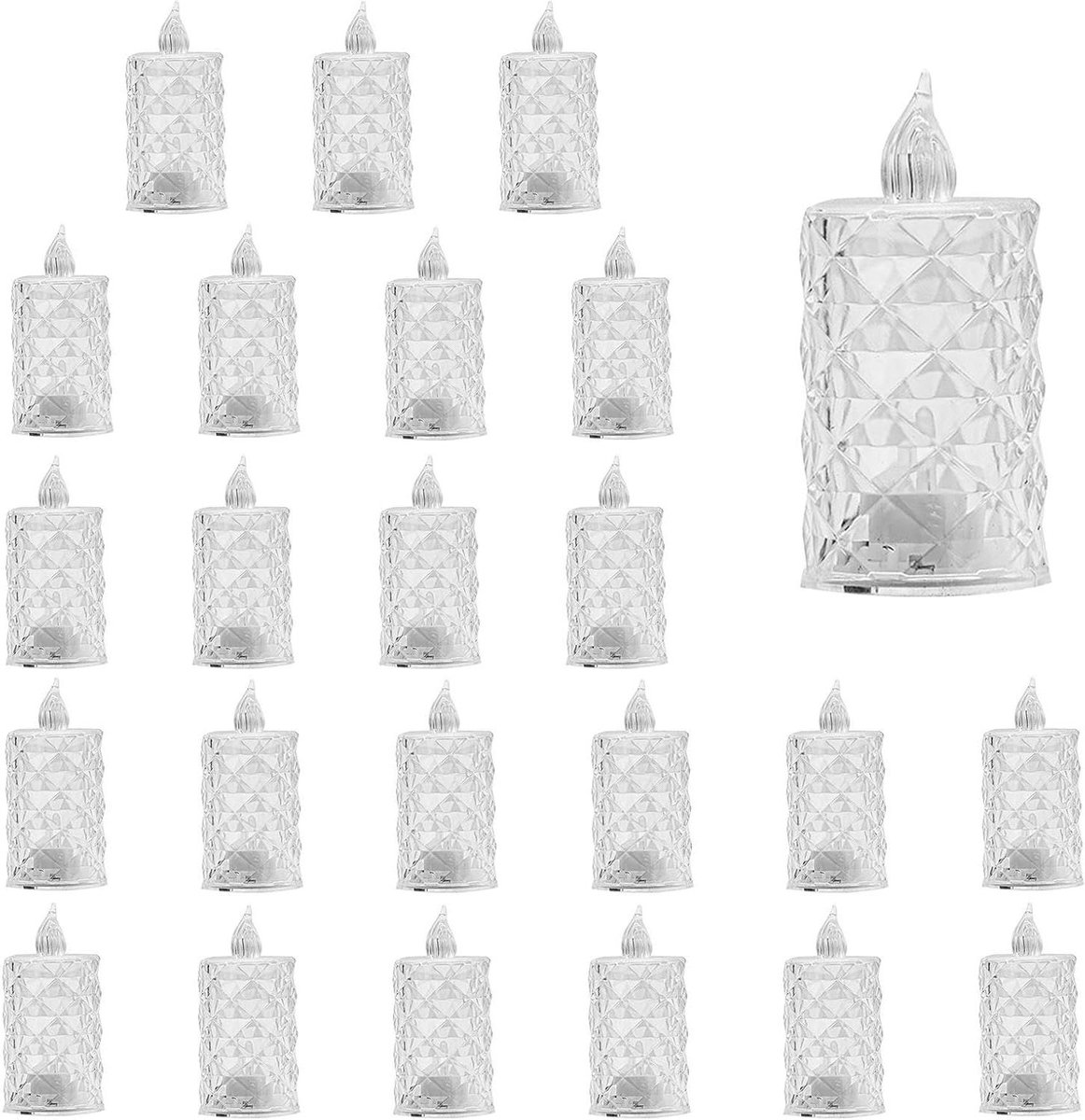 Kaarslampen Set - Decoratieve Verlichting - Sfeerverlichting Creëren - Vlamloos Veilig Lic