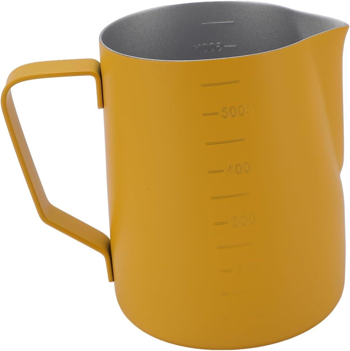 Melkopschuimkan - Latte Art Cup - Koffie Maken - Precisie Tuit - 500 ml - Geel