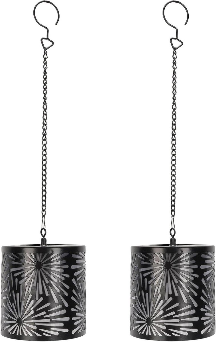 Zonne Lantaarn - Buitenlamp Sterrenlicht - Tuin Decoratie - 3D Sterren Effect - 25 x 14 cm