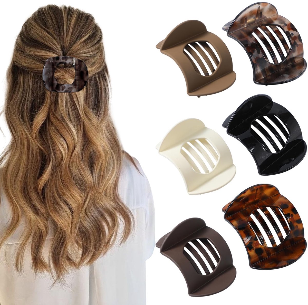Dailygoods - 6 Stuks Eendensnavel Haarspelden voor Dames