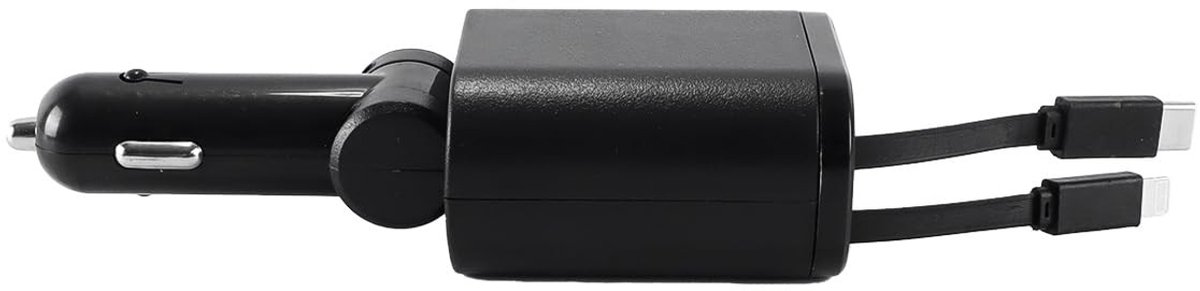 Dailygoods - 4-in-1 Intrekbare Autolader met Snelle Oplaadfunctie