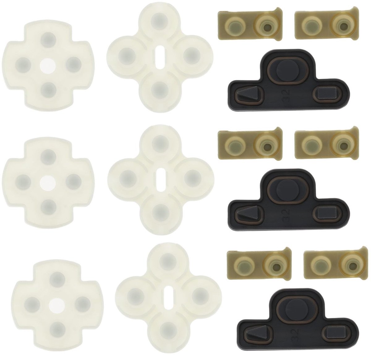 Dailygoods - Geleidende Knop Rubber Pads voor Sony PS3 Controller
