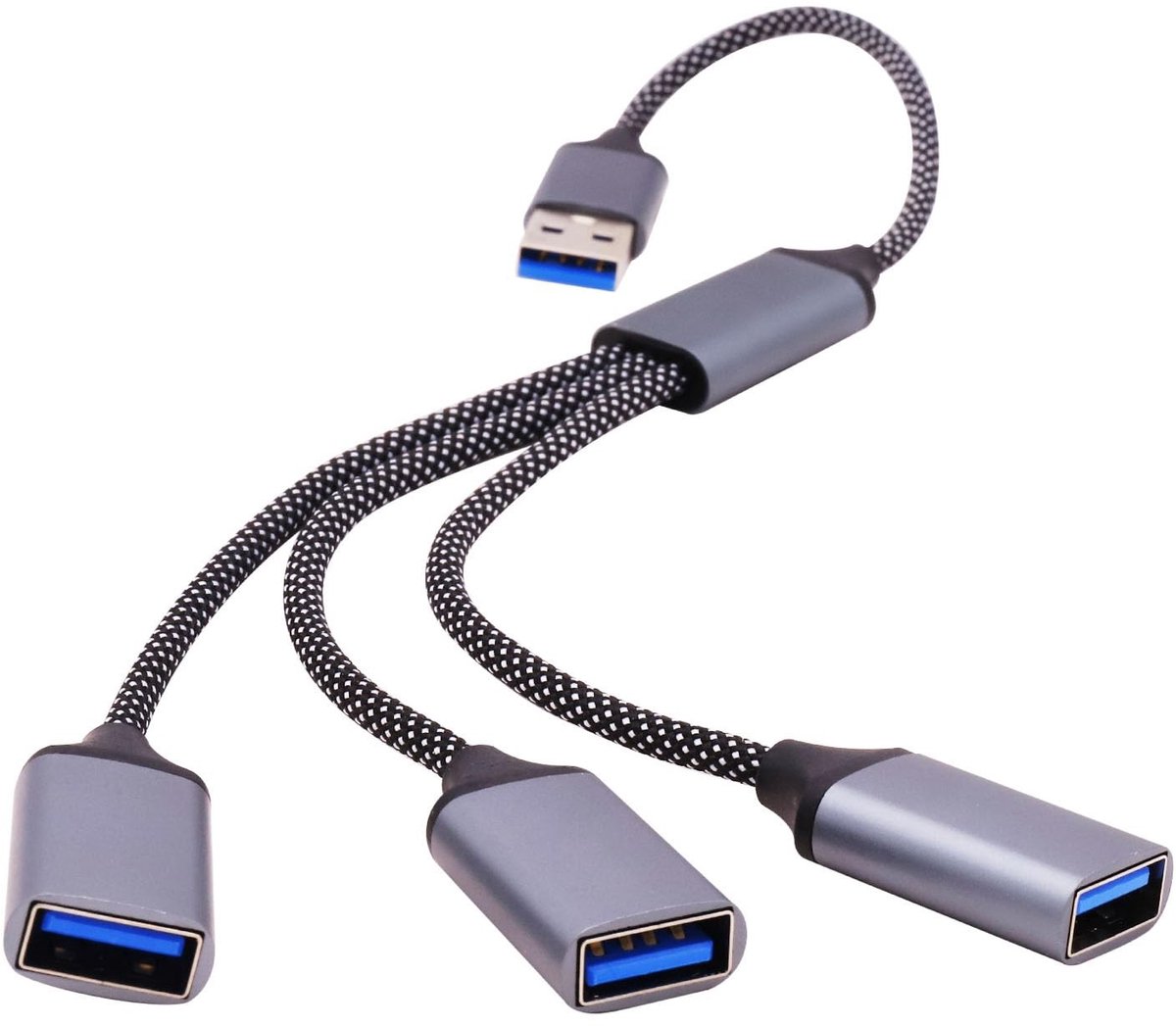 Dailygoods - USB-Splitter 1 naar 3 met Snelle Gegevensoverdracht