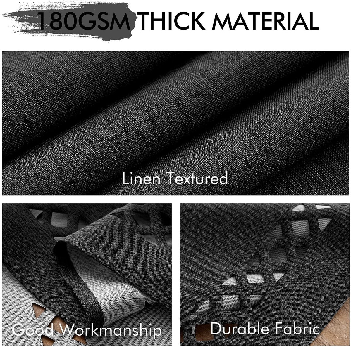 Dailygoods - Waterdicht Rechthoekig Tafelkleed 100 x 140 cm in Zwart