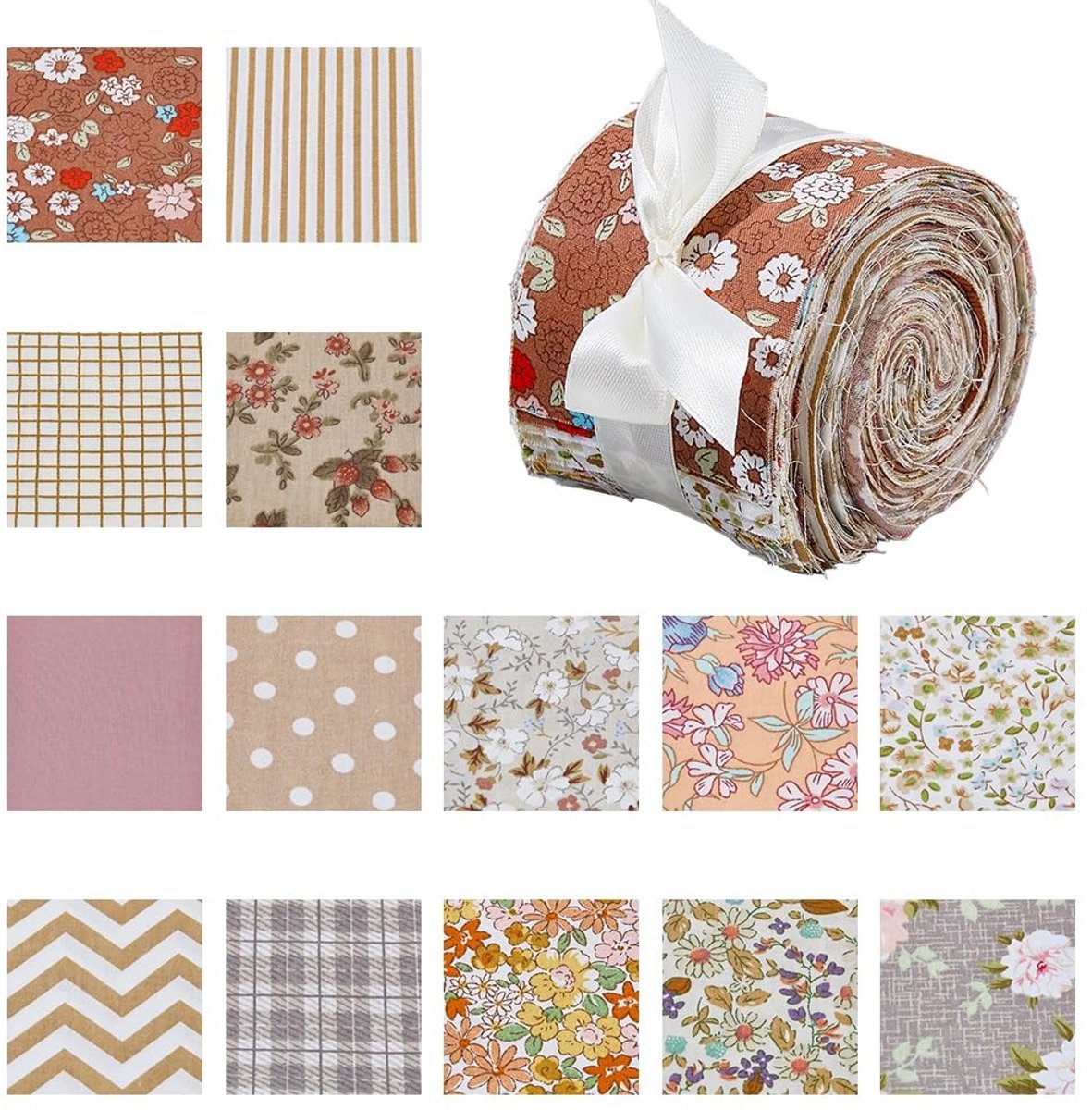 Dailygoods - 42 Stuks Katoen Quilten Strips voor Naaiprojecten