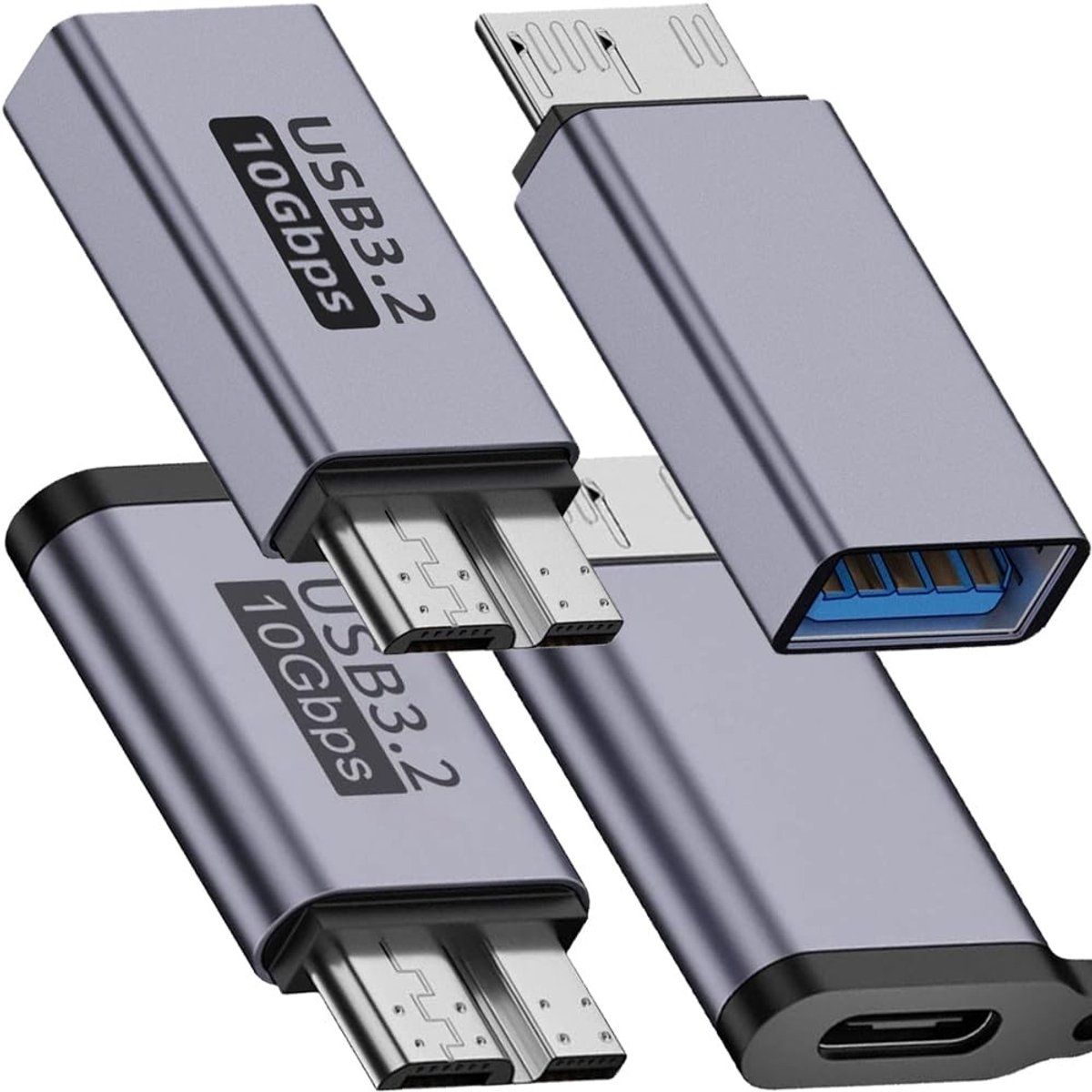 Dailygoods - Micro B naar USB 3.0 Adapter met Type-C Ondersteuning