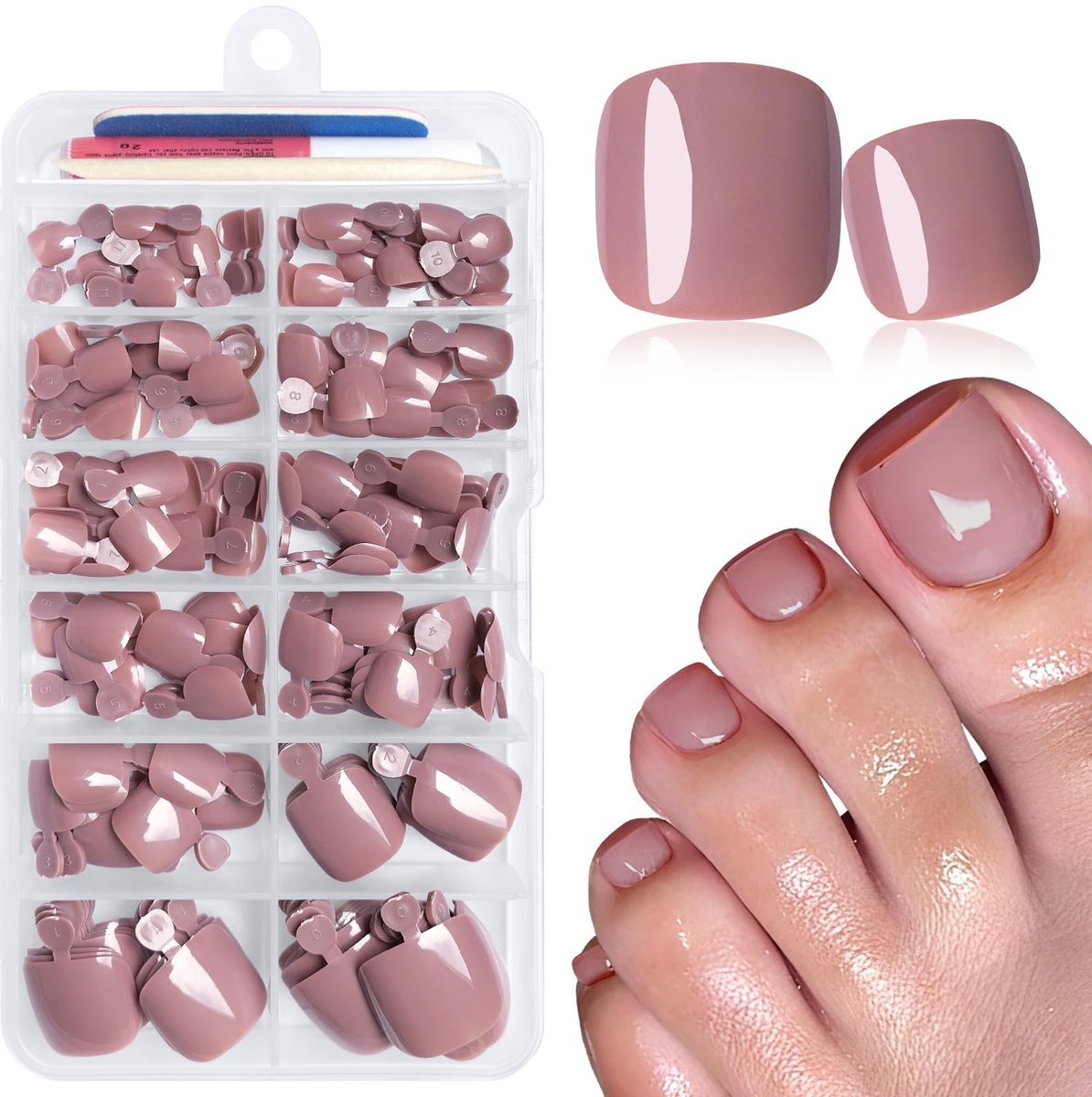 Dailygoods - 168 Stuks Valse Teennagels met Geleestickers