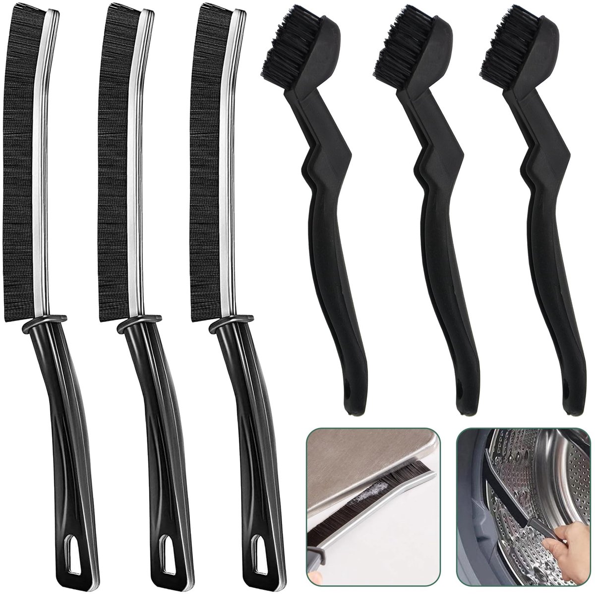 Dailygoods - Hoekreinigingsborstel Set van 6 Nylon Voegenborstels