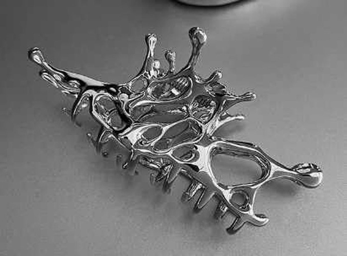 Dailygoods - Set van 2 Vloeiende Haarspelden met Metalen Structuur
