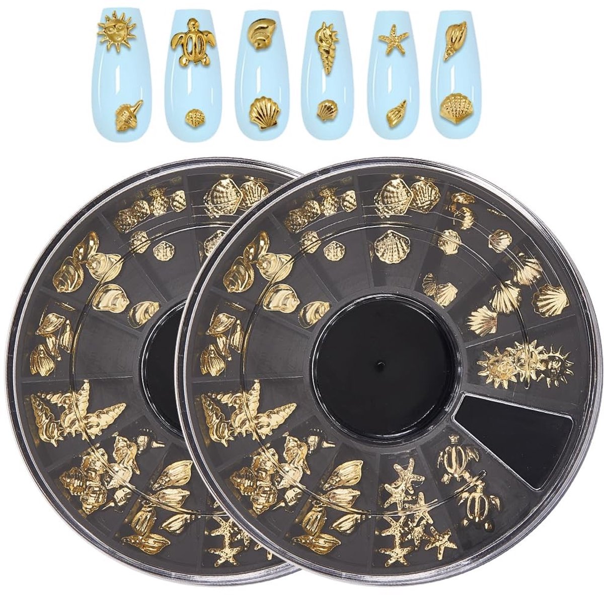 Dailygoods - Innovra - Dailygoods - Oceaan Nail Art Set met 3D Charms en Edelstenen