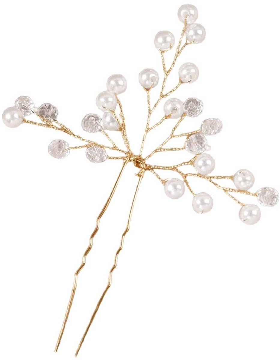 Dailygoods - 2 Stuks Parel Haaraccessoires voor Bruiloften en Feestjes
