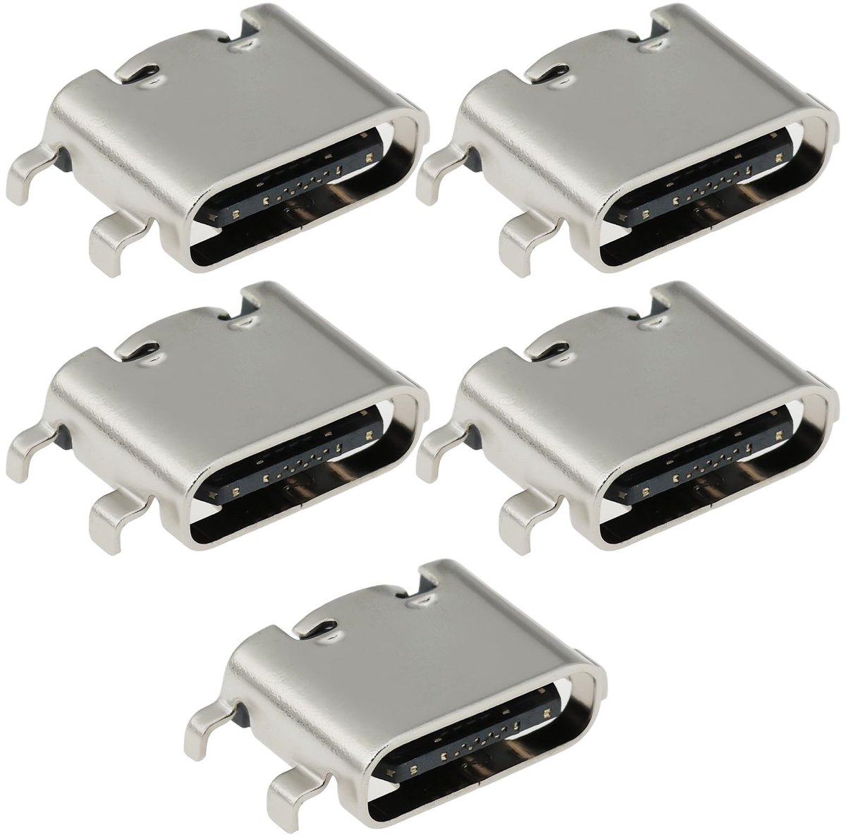 Dailygoods - 5 Stuks Type-C Oplaadpoortaansluitingen voor Tablets