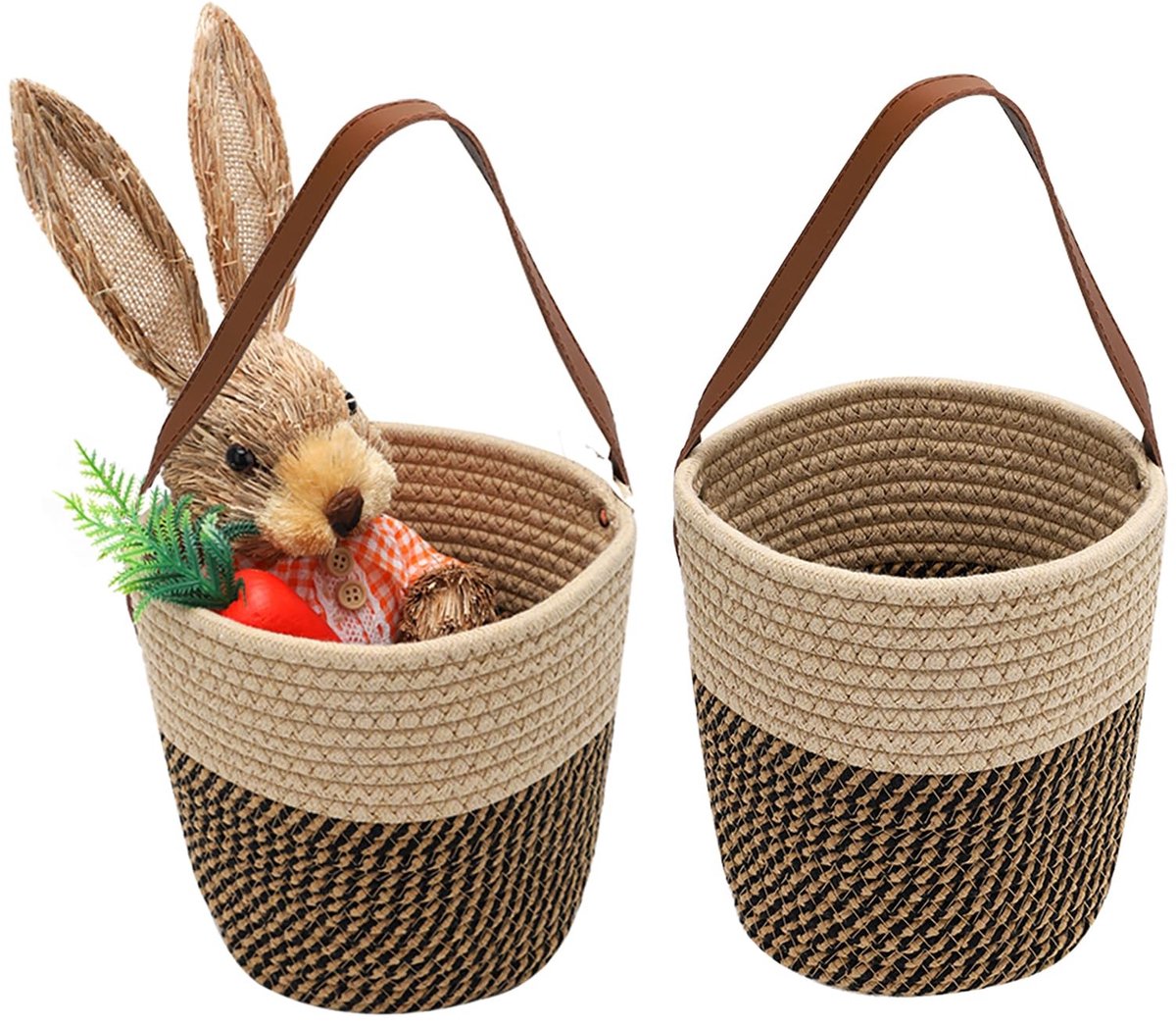 Dailygoods - Set van 2 Jute Hangmanden voor Planten en Opslag