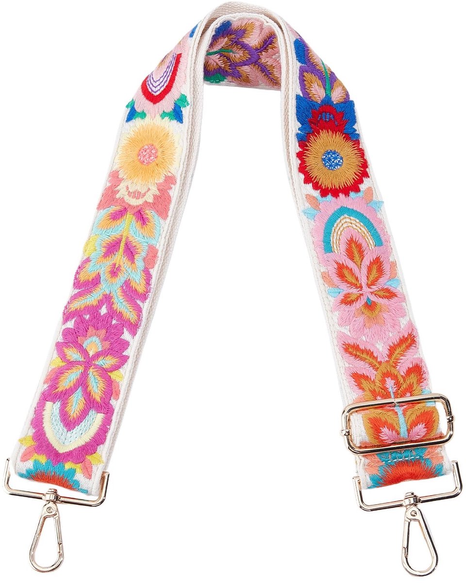 Dailygoods - Gehaakte Handtasriem met Bloemenpatroon en Verstelbaar Ontwerp