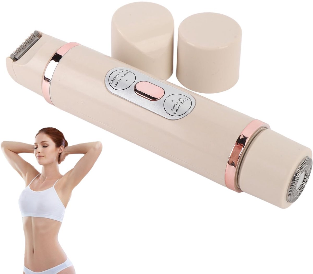 Dailygoods - Innovra - Elektrische Bikinitrimmer voor Vrouwen met Dubbel Hoofd