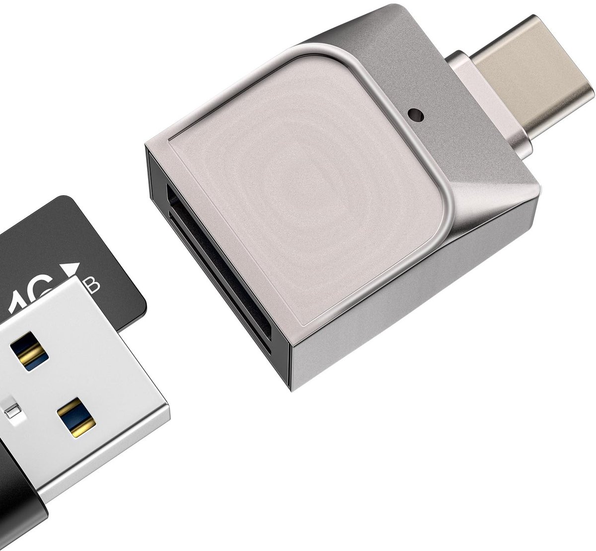 Dailygoods - USB-C OTG Adapter met Micro SD Lezer 2-in-1