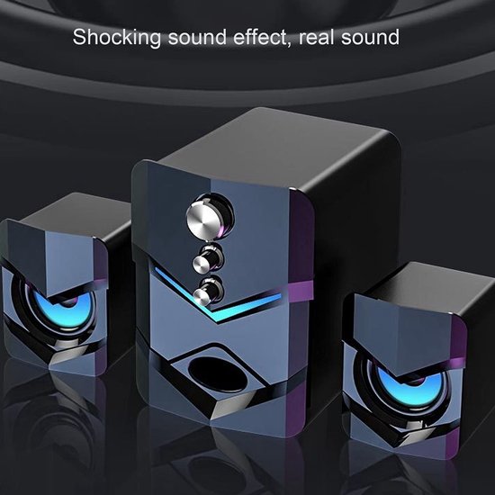 Dailygoods - Bedrade Multimedia Desktopluidsprekers met Subwoofer — afbeelding 3