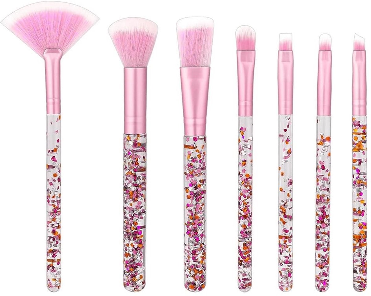 Dailygoods - Professionele Make-up Kwast Set met Glitter Handvat
