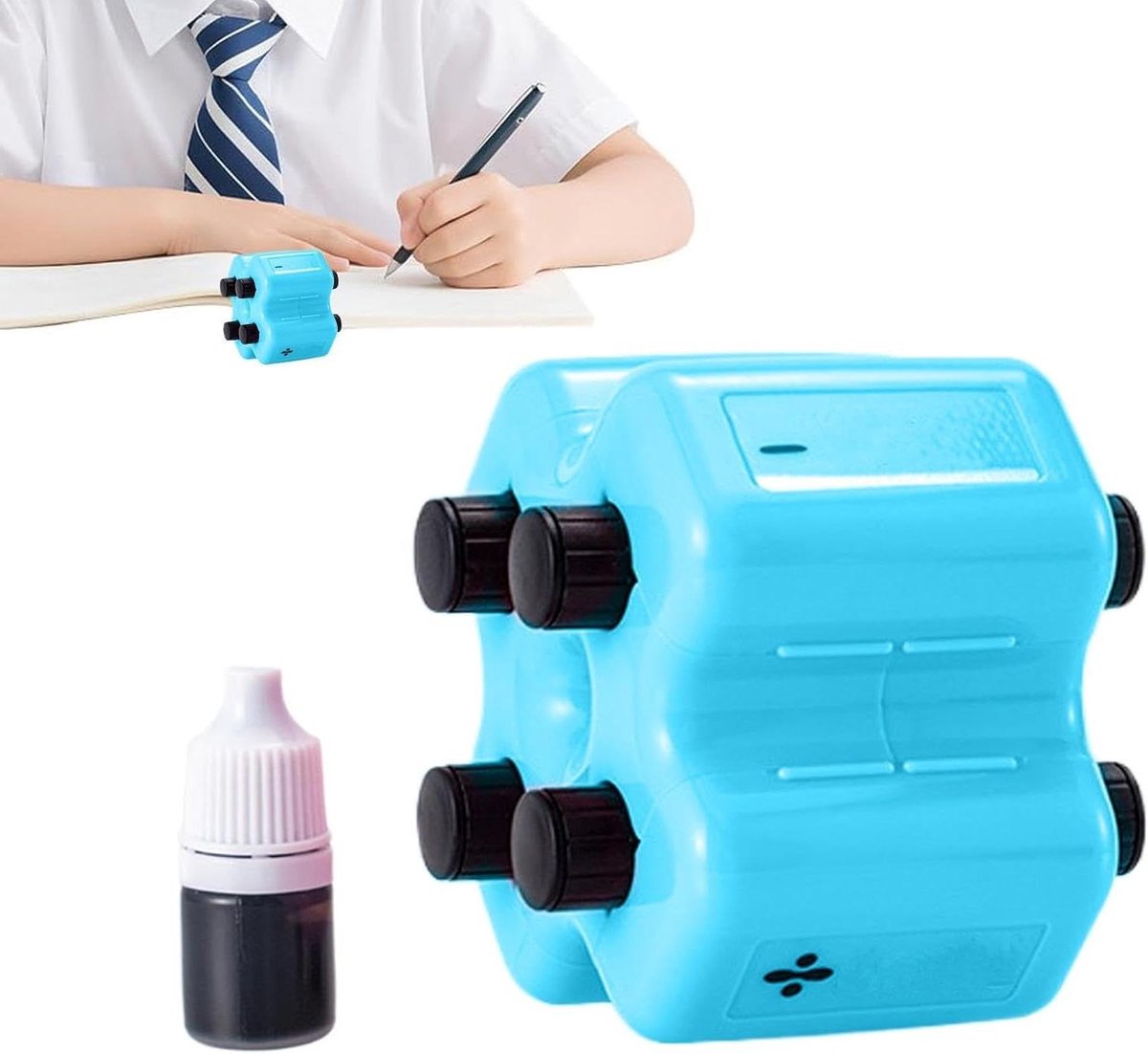 Wiskunde Roller Stempel - Reken Oefenen - Rekenen Leren - 4-in-1 Berekeningen - 9 x 9 cm - Meerdere kleuren