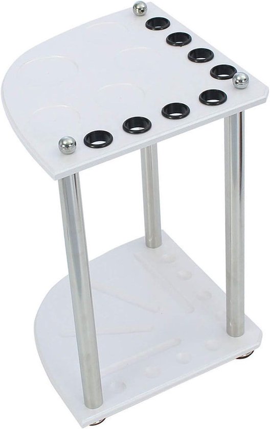 Keu Rack - Biljart Houder - Keuen Opbergen - Corrosiebestendig Ontwerp - 8 Keuen - Wit — afbeelding 2
