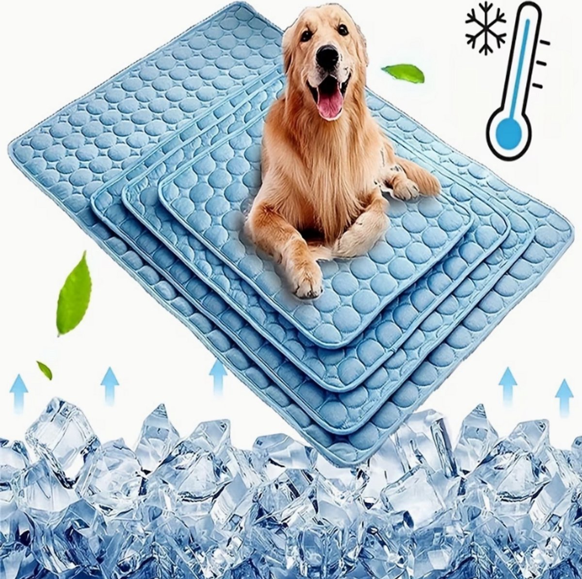 XXL Koelmat voor Honden & Katten – Ademend en Wasbaar Huisdierbed | Zomer Verkoelingsmat voor Auto, Bench & Thuis