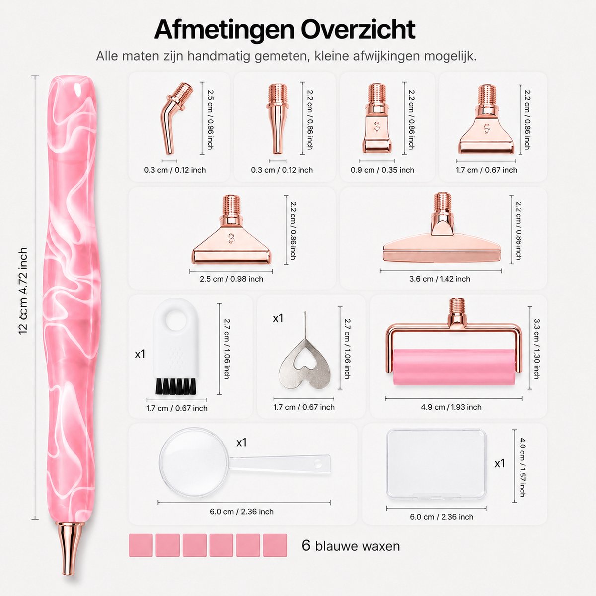 BOTC Diamond Painting Art pen Kit - Dot Pen Kit - 5D Diamond Paint- met Gereedschapstoebehoren - Roze — afbeelding 3