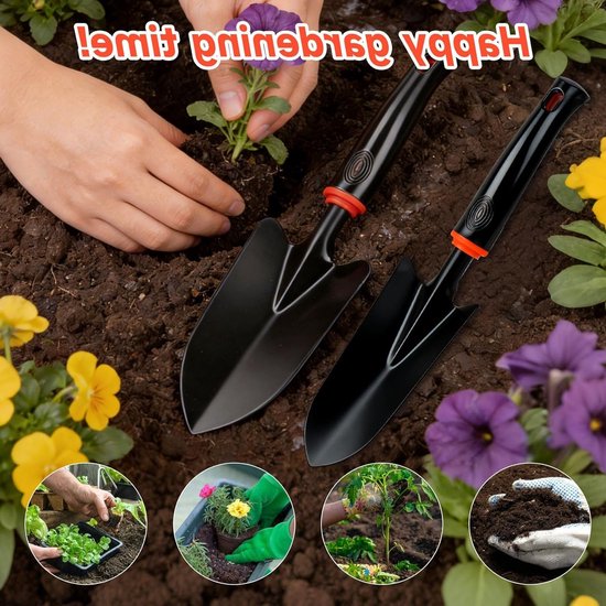 Set van 2 Handscheppen voor de Tuin - Kleine Tuinscheppen, Plantenscheppen en Transplantatiehulp voor Zaailingen en Planten van Merkloos	 — afbeelding 3