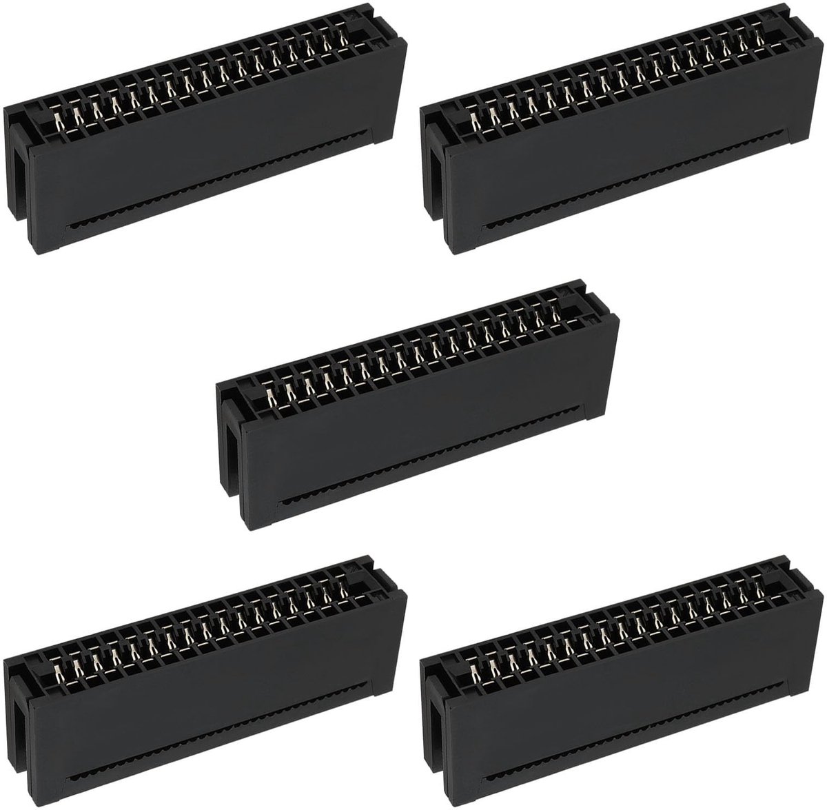 Dailygoods - Dailygoody - IDC-connector - 34-pins vrouwelijke connector - Geschikt voor platte lintkabels - Zwart - 2 rijen - Perfect voor elektronica project