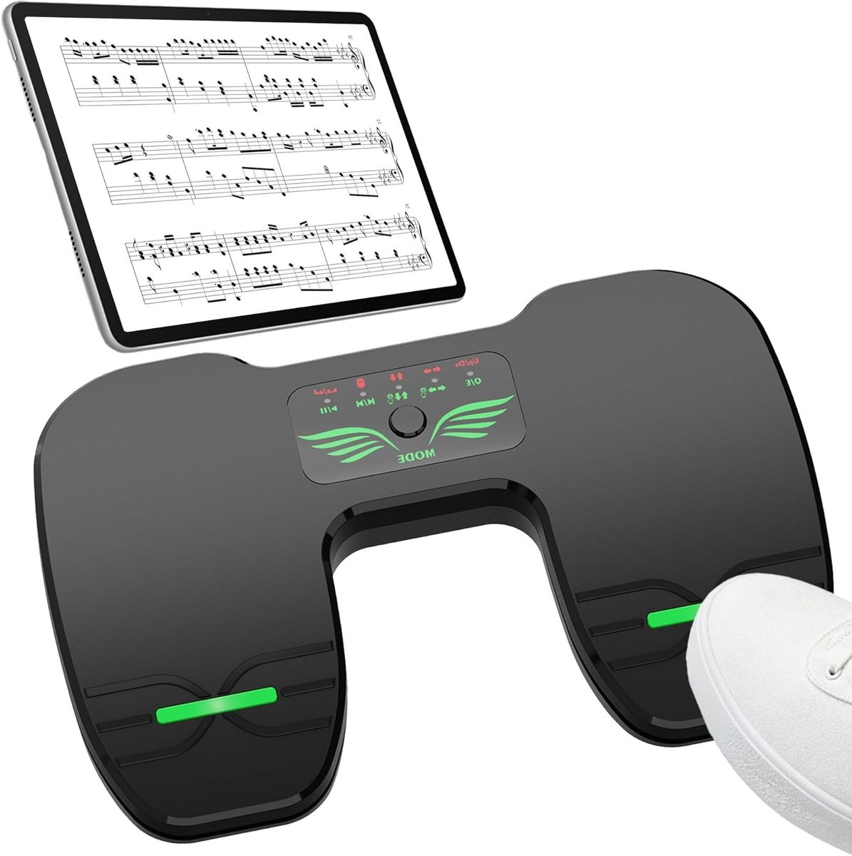 Draadloze Voetschakelaar - Oplaadbare Muzieklezer Controller voor Tablets en Smartphones met Handsfree Functionaliteit