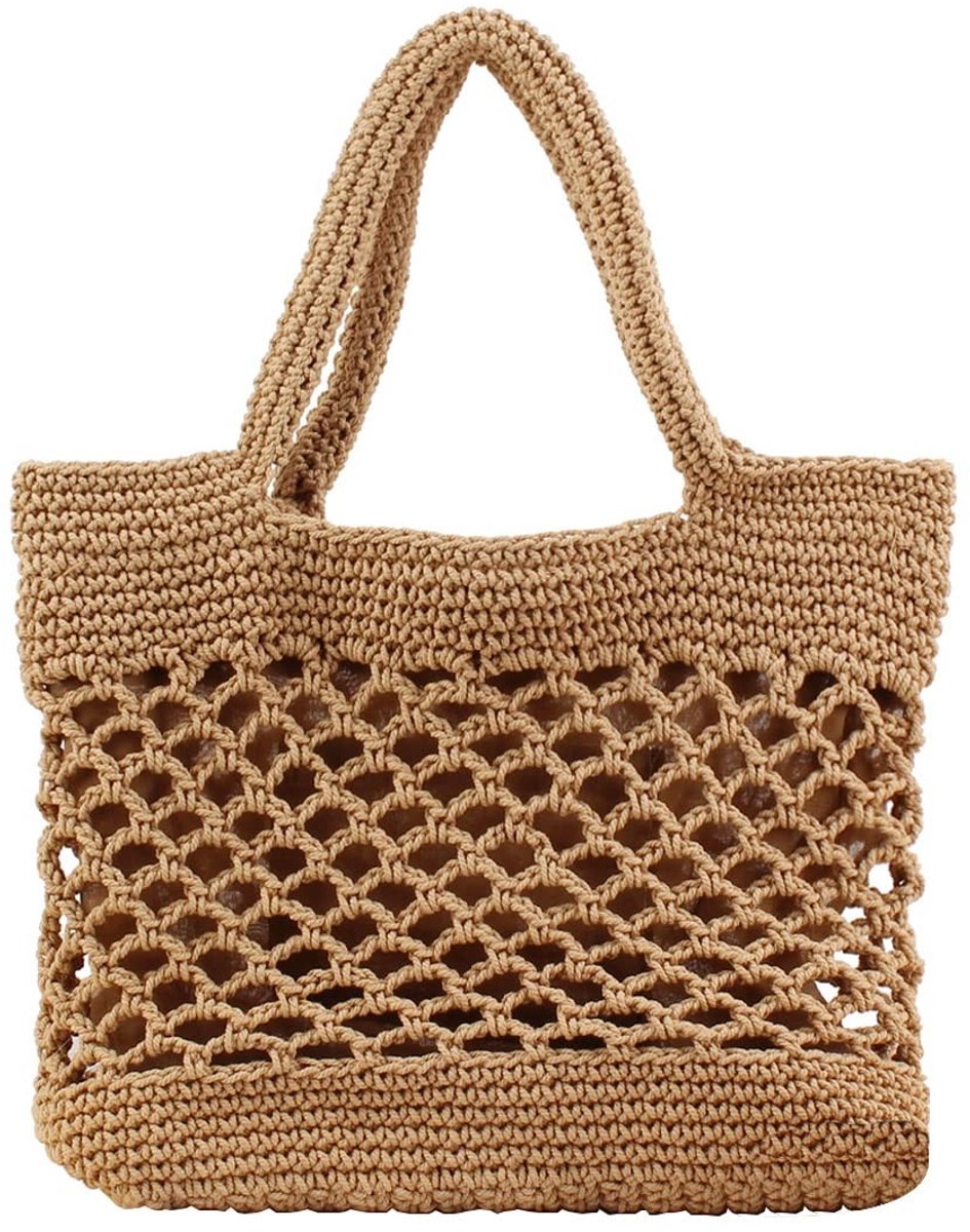 MTTProducts - Straw Beach Bag - Bohemian - Casual bucket bag voor