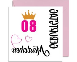 Stuff4 80th Birthday Card - Birthday Girl - 80th Card Birthday Birthday Card Women Woman, 145mm Eighty Eightieth Greeting Cards Birthday Gift for Women