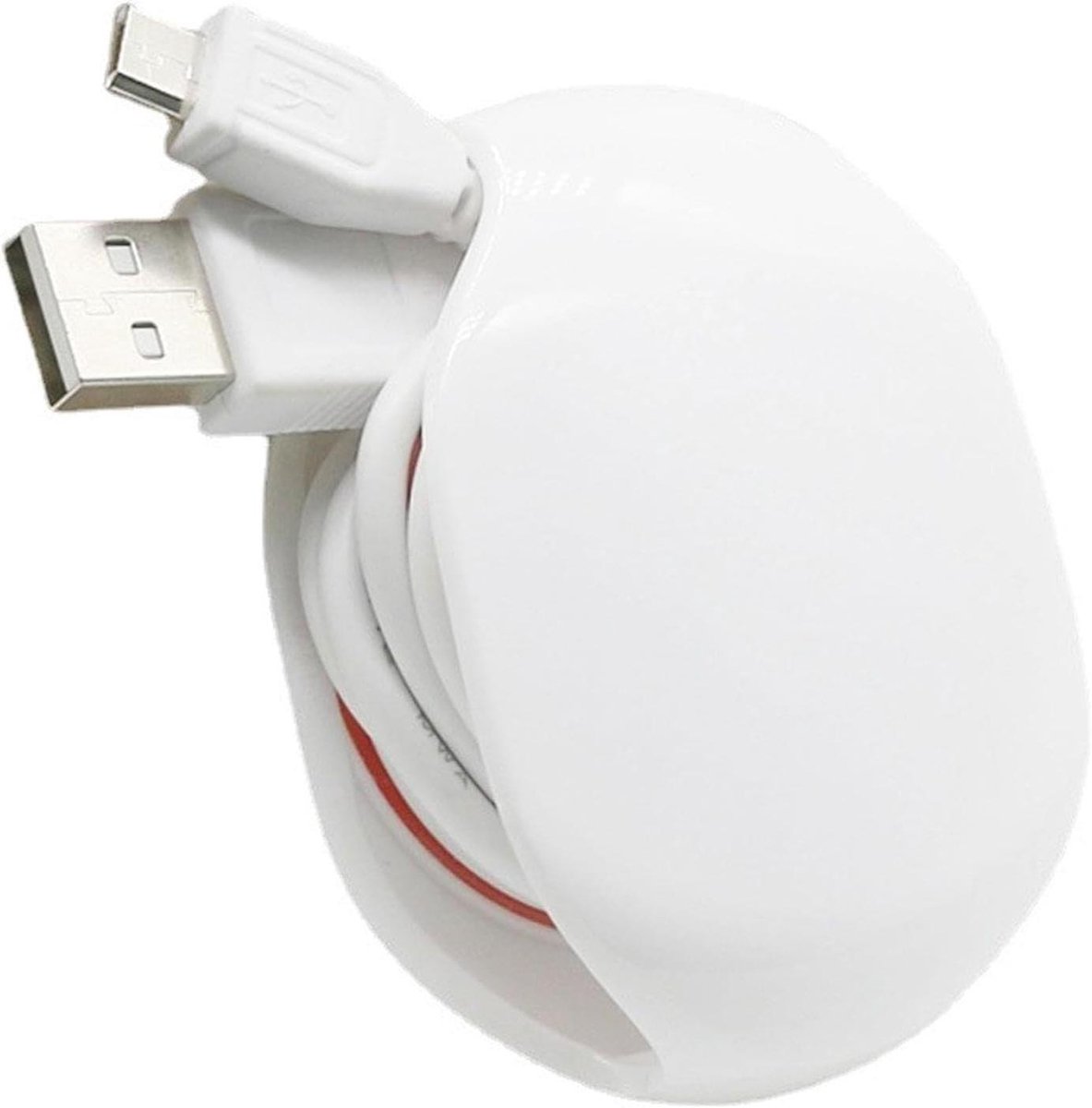 Kabel Organizer - Snoerhouder - Kabels Opbergen - Automatisch Intrekbaar - 7 Centimeter - Wit