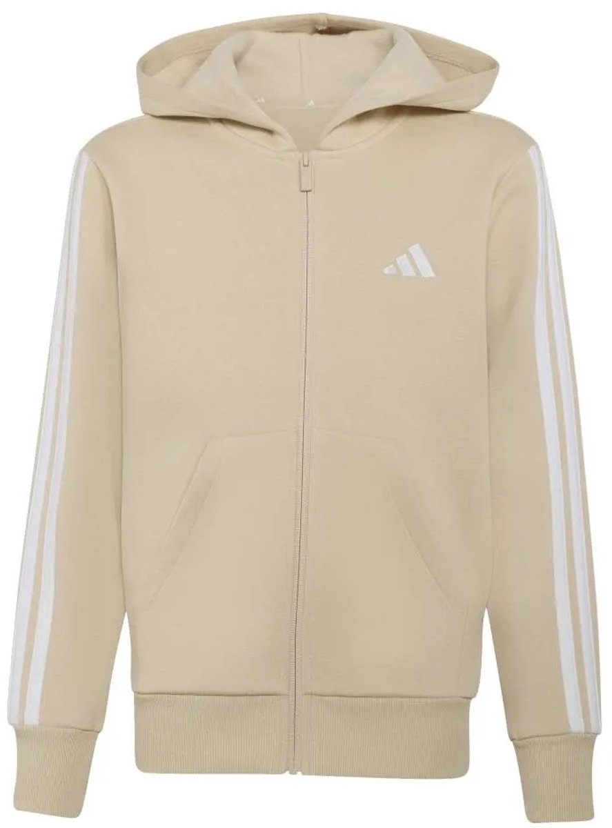Adidas Essentials Sweatshirt Met Rits 9-10 Years Kinderen Wit