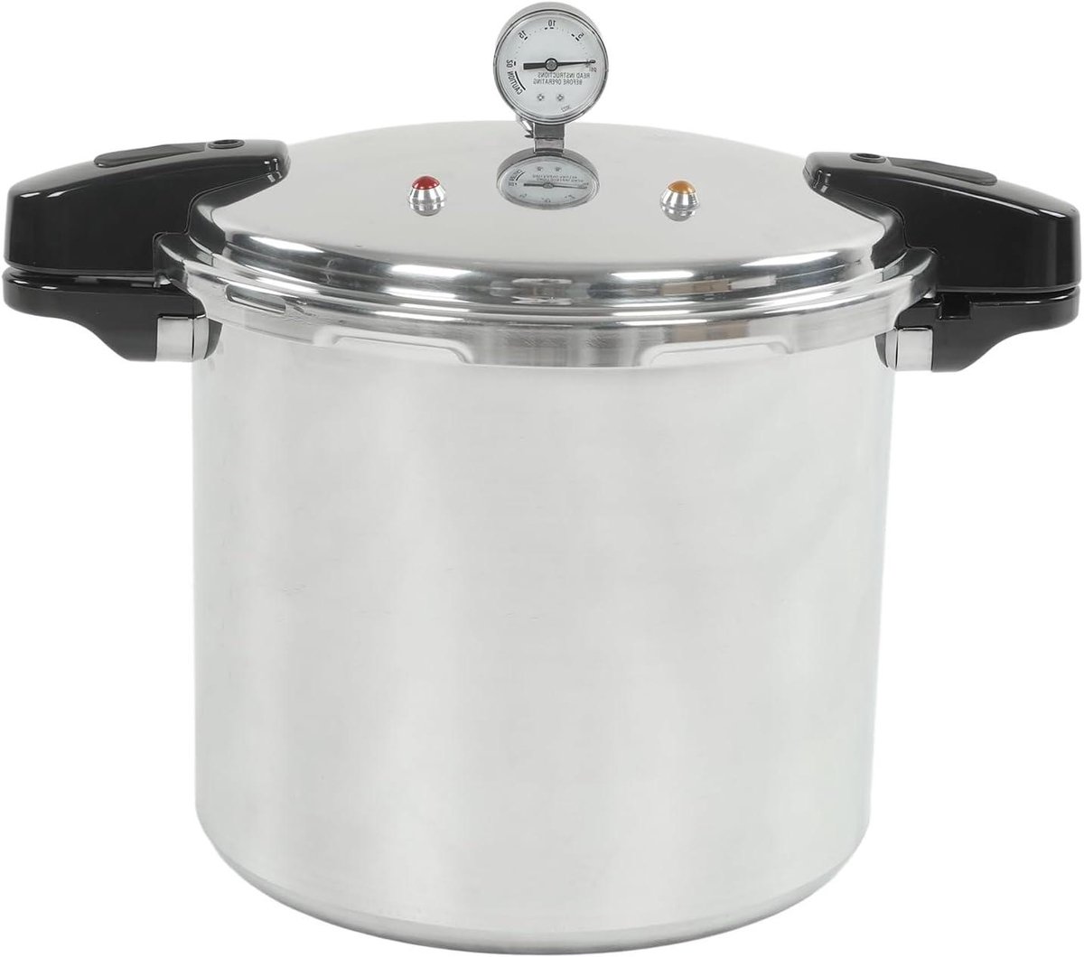 Snelkookpan Aluminium - Drukpan Keuken - Grote Maaltijden Bereiden - Met Meter - 23 Liter - Zilver