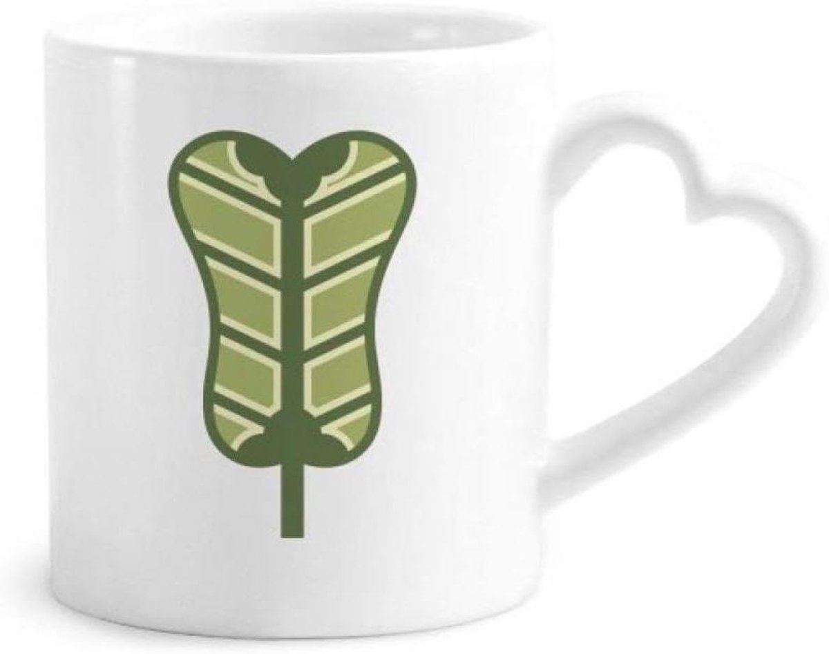 Keramische Mok - Koffiebeker Aardewerk - Warme Dranken - Met Hart Handvat - 12 oz - Wit