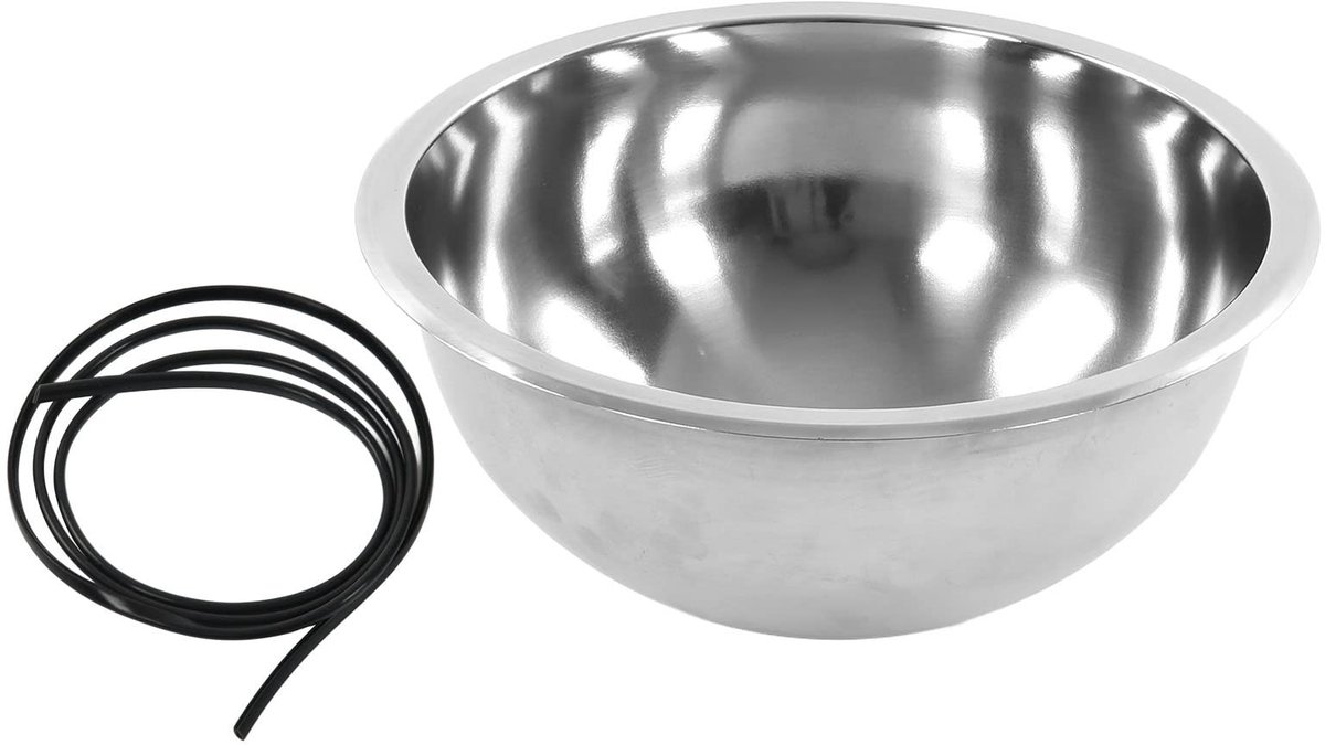 Dailygoods - Dailygoody - Oval RVS Keuken Spoelbak - 340mm Diameter - Ideaal voor RV en Caravans - Roestvrij staal - Duurzaam en Praktisch - Geschikt voor Boten - .