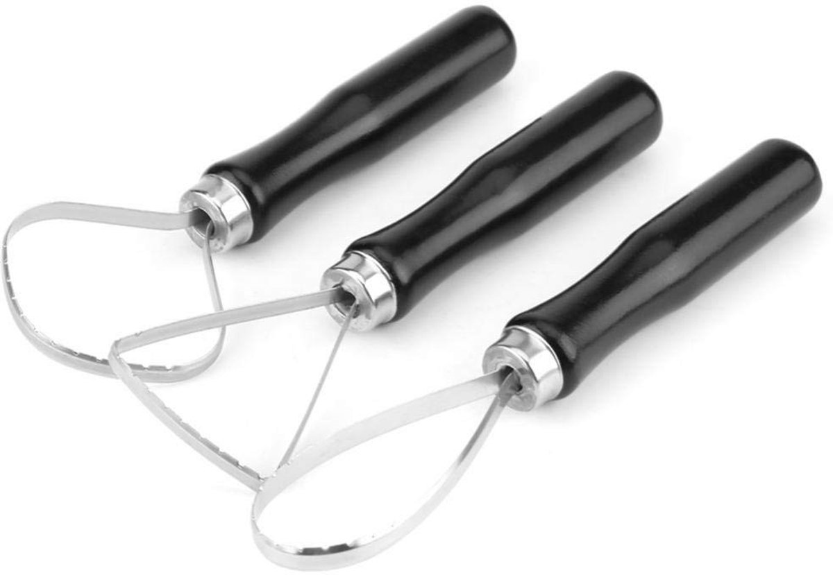 Dailygoods - Dailygoody - Kleisculptuur Set - 3-delige set voor creativiteit - Ideaal voor Beginners en Professionals - Houten Handvatten - Perfect voor hobbyisten