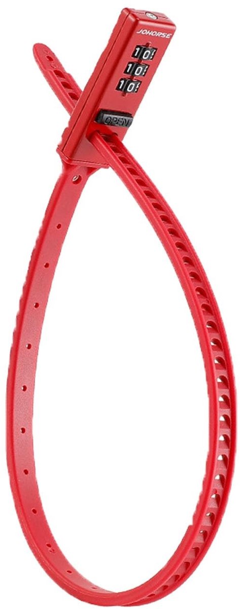 Dailygoods - Fietsslot met Cijfercode - Kabelbinder Slot - Eenvoudig te gebruiken - Rood - Geschikt voor Fietsen - Veilig en veelzijdig - Ideaal voor