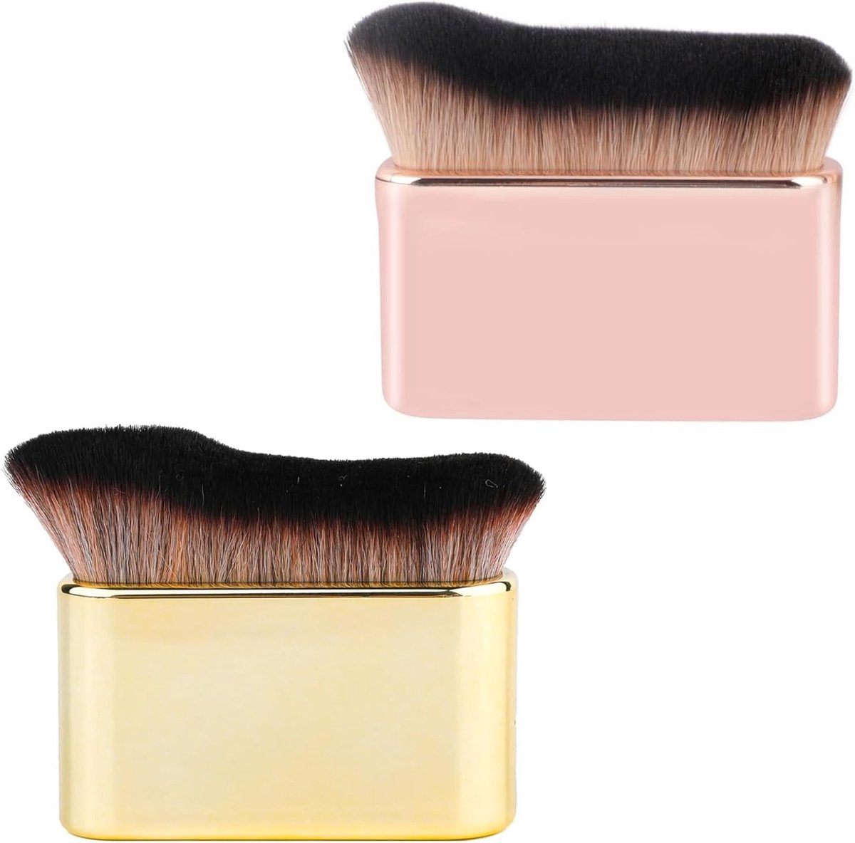 Set van 2 Zelfbruiningsborstels voor Gezicht en Lichaam, Make-up Borstels voor een Stralende Huid en Eenvoudige Applicatie