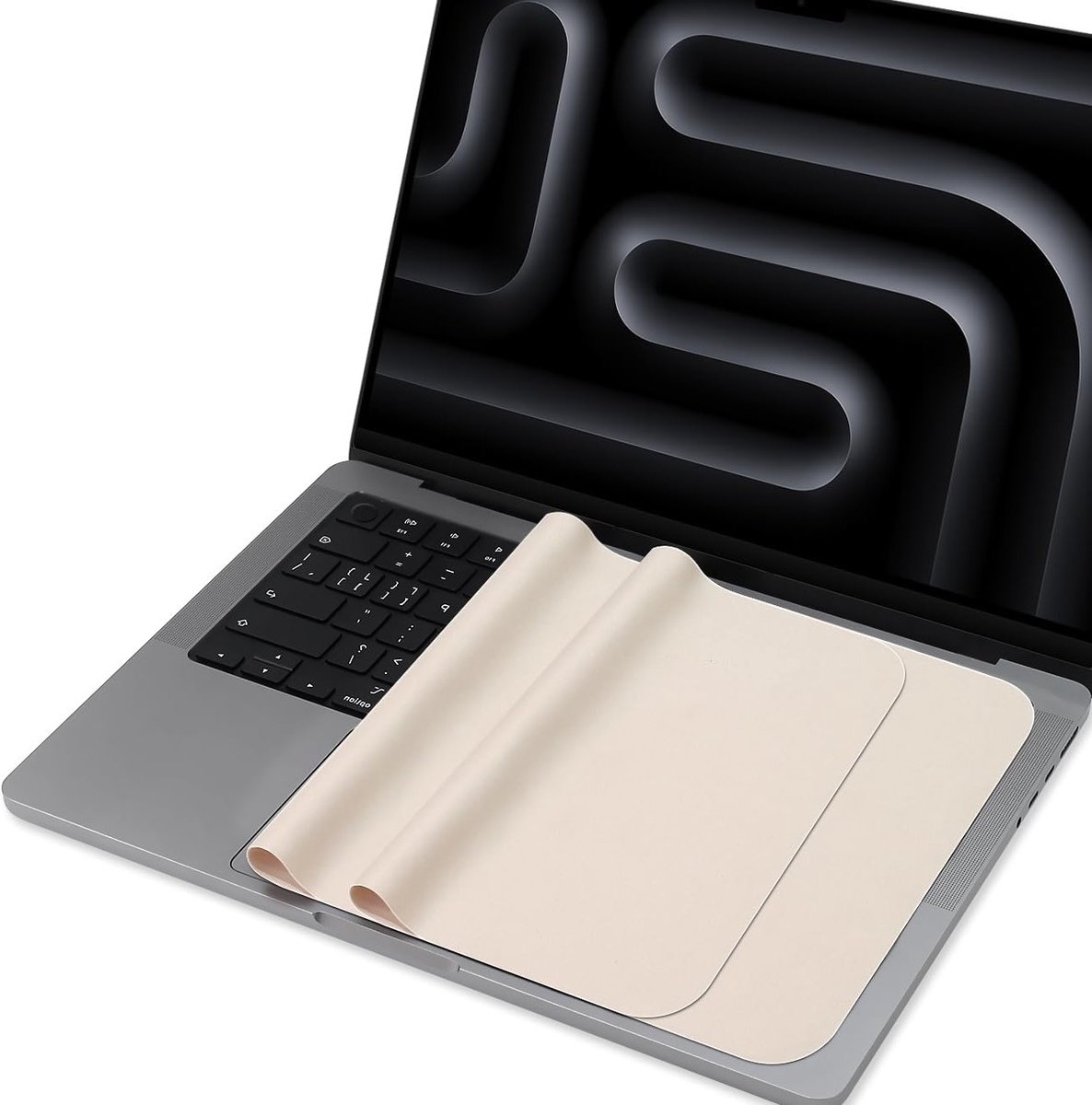 2 Pack 13 Inch Laptop Scherm Toetsenbord Bescherming voor MacBook Pro en Air met Microfiber Lining en Schoonmaakdoek (13-14 inch)