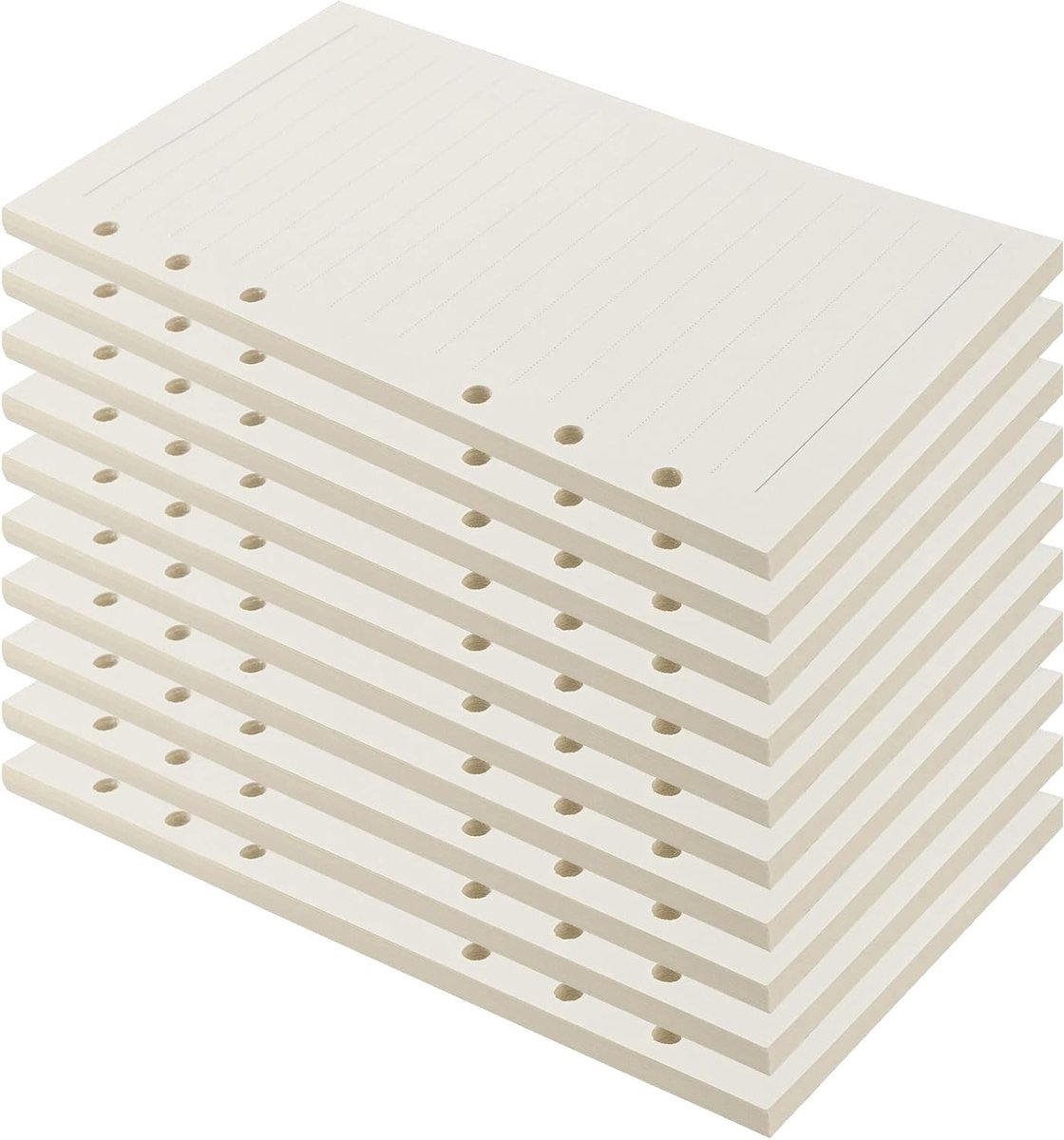 A5 Gelijnd Papier - 6 Gaten Perforaties voor Planner, Mappen en Organizers - 450 Vellen/900 Pagina's, Ideaal voor Notities en Planning