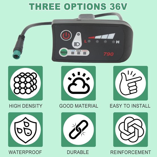Dailygoods - 24V/36V/48V LED Display voor Elektrische Fiets van Dailygoods — afbeelding 4