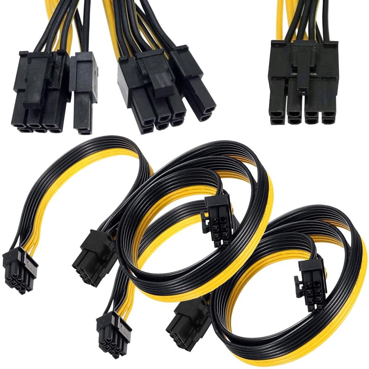 Dailygoods - PCI-e 8-Pins Mannelijk naar Dubbel 2x 8-Pins Adapterkabel