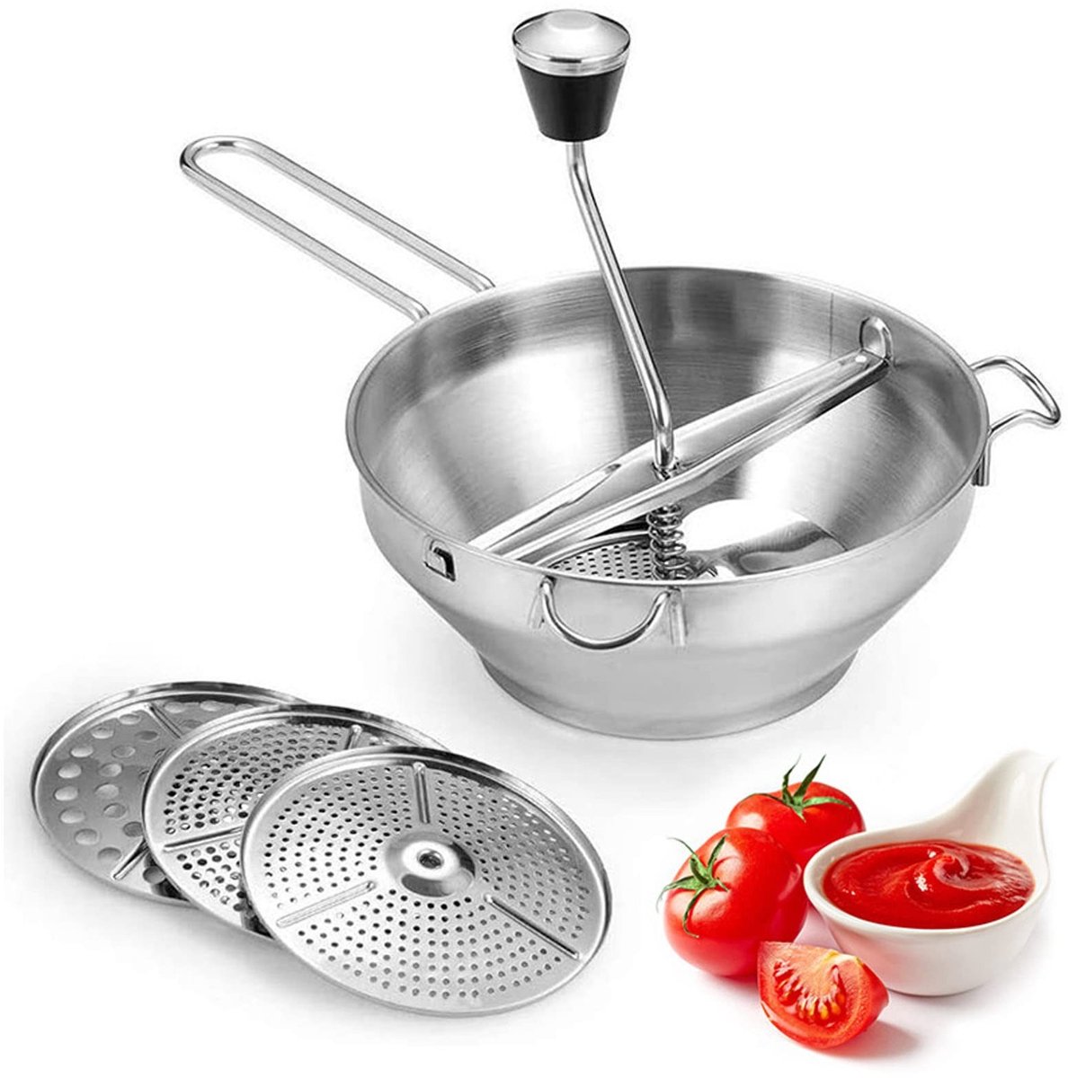 Dailygoods - Handmatige Aardappelpers met 3 Schijven