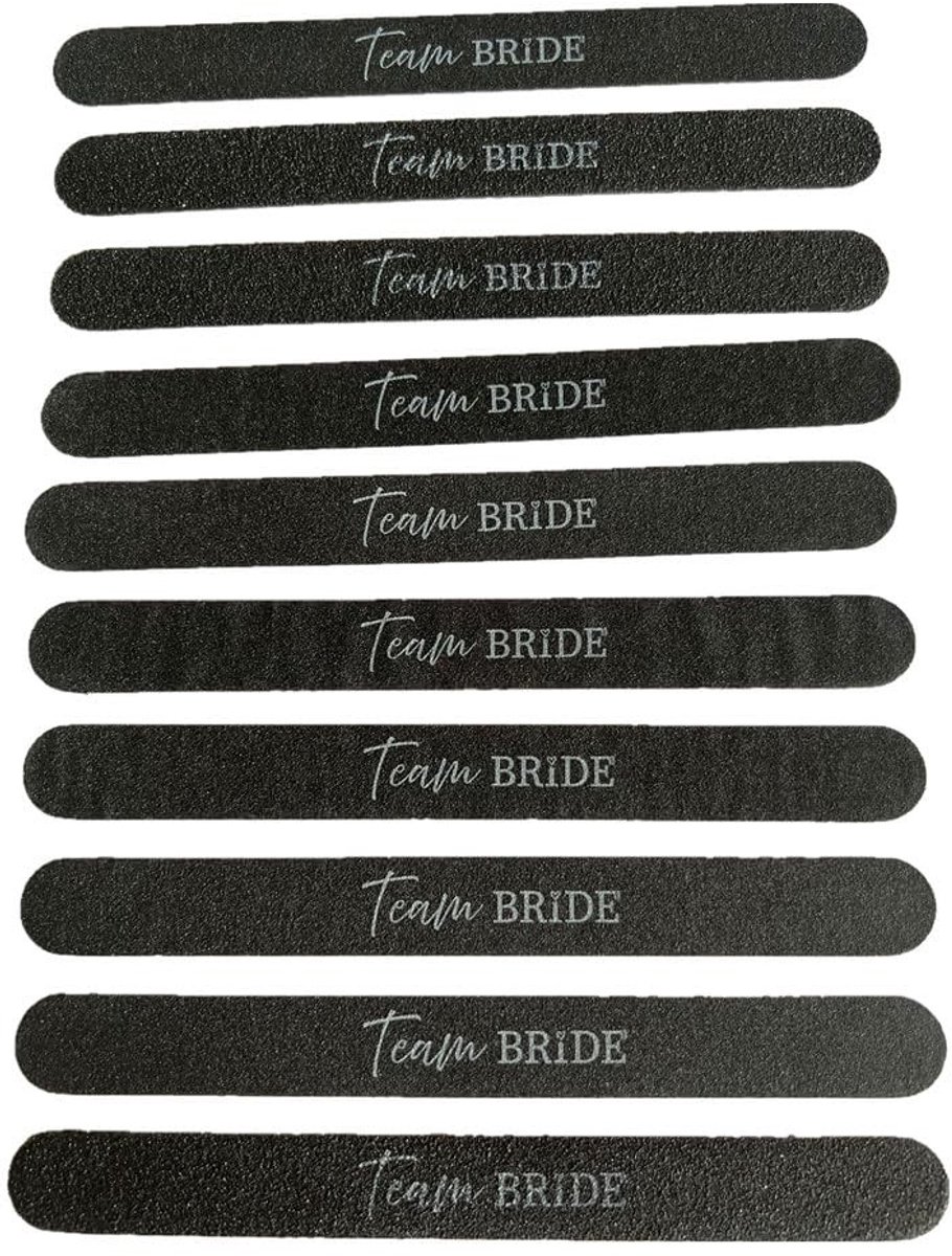 Dailygoods - Set van 10 Team Bride Nagelvijlen voor Vrijgezellenfeesten