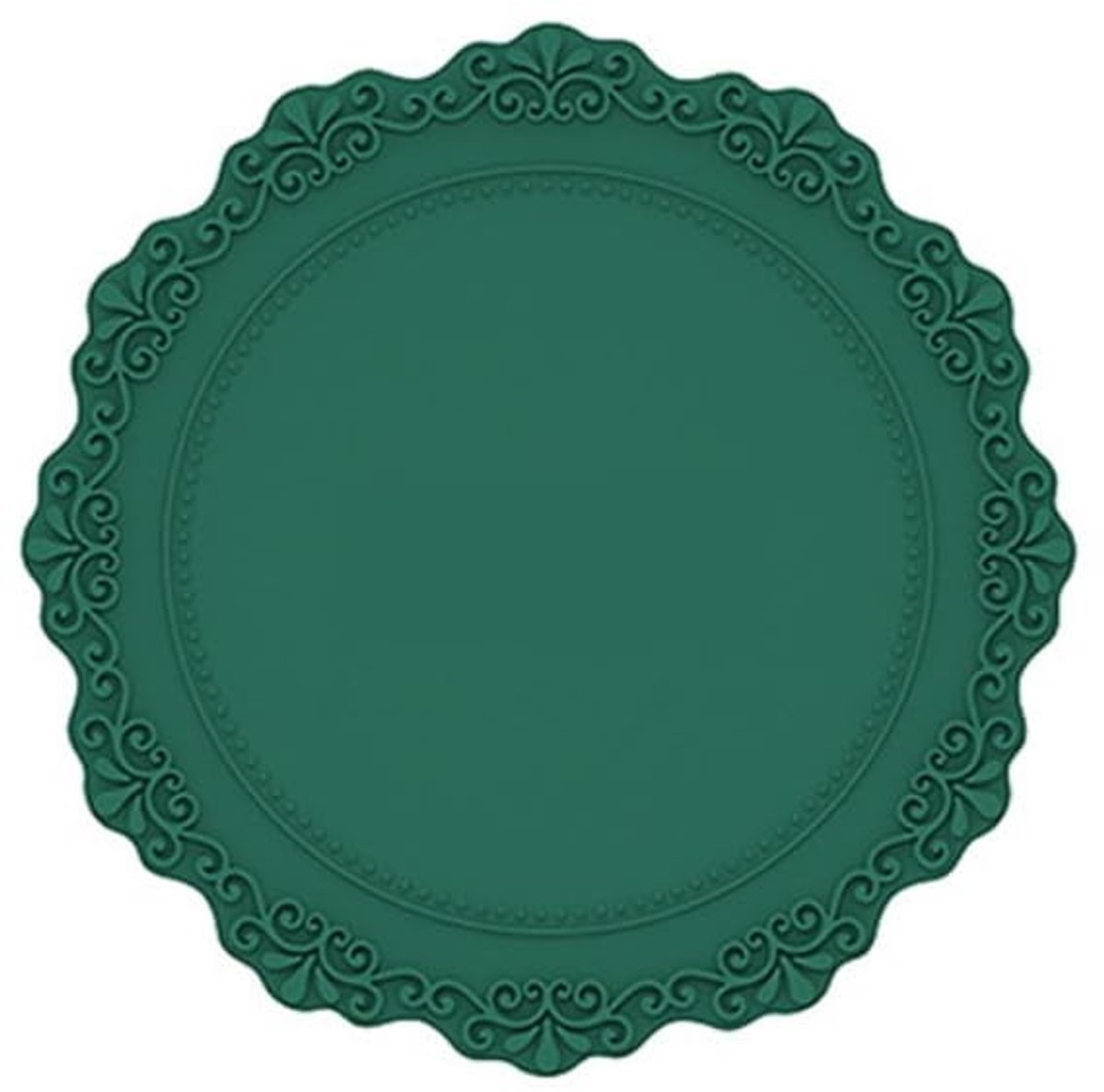 Dailygoods - Set van 2 Wasbare Siliconen Placemat Onderzetters groen