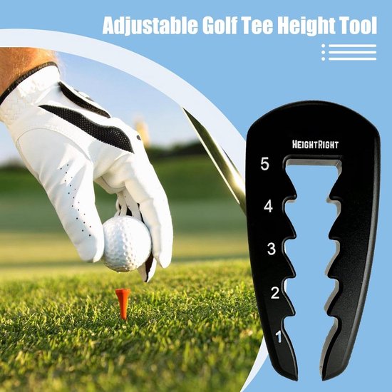 Golf Tee Hoogte Tool - Tee Setter Golf - Golfspel Verbeteren - Precisie Verstelbaar van GOLF — afbeelding 2
