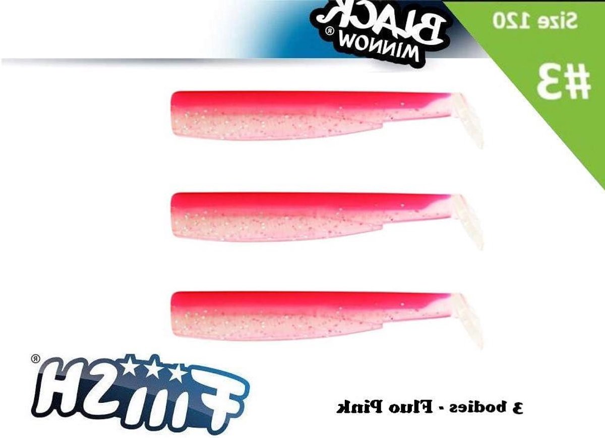 FIIISH Black Minnow 120-3 Lokken Bodies - Kleur: Fluo Roze