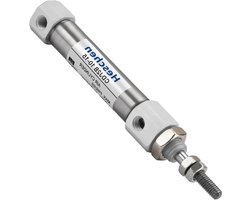 Pneumatische Cilinder - Lucht Cilinder - Industriële Automatisering - Dubbelwerkend Enkelvoudige Rod - 10mm Boring 15mm Slag - Zilver