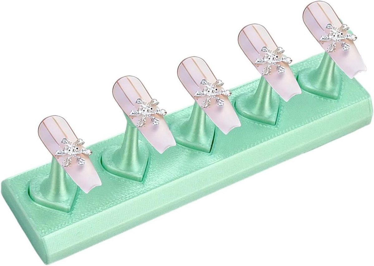 Nagelstandaard - Display houder - Nagel oefeningen - Magneetvrij ontwerp - 11.9 cm - Lichtrood